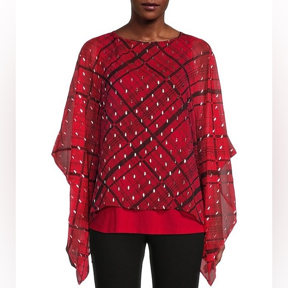 Investments Tops - 🎩🗝️ NWT $79 Slim Factor Poncho with Tank Lining